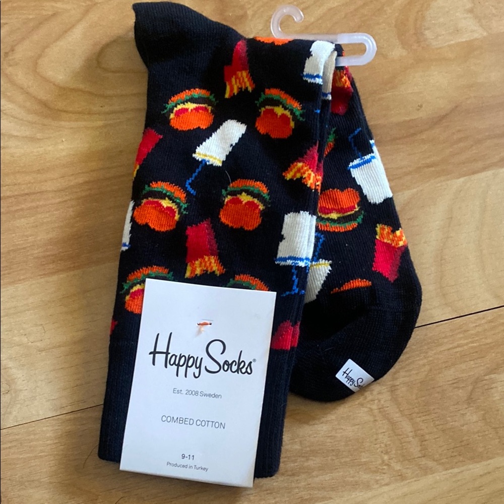 Happy Socks Men's Hamburger fries and a shake !! fun!